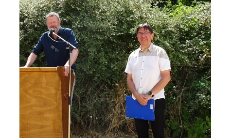 Inauguration des travaux sur le court couvert de tennis