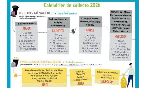 Calendrier de collecte 2026