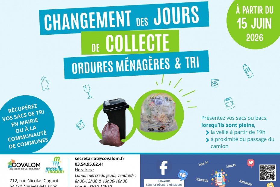 Calendrier de collecte 2026