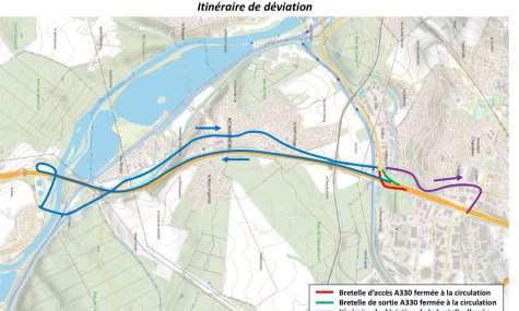 🚧 TRAVAUX – Déviation entre Richardménil et Ludres du 29 au 31 Juillet