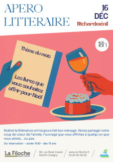 Médiathèque : Apéro littéraire