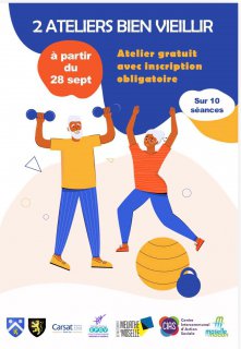 Ateliers : Bien vieillir (sur inscription) - Réunion d'information le 21 Septembre