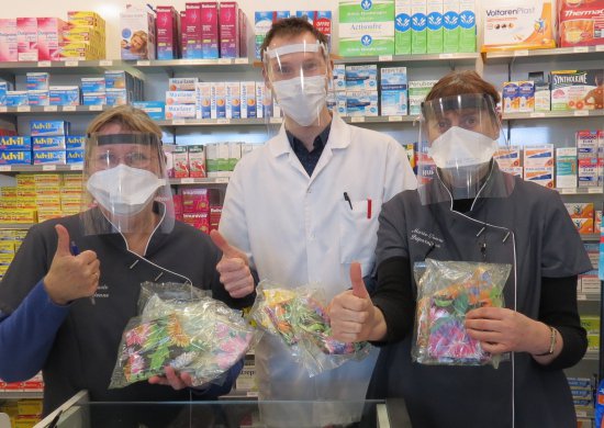 Des visières pour nos commerçants